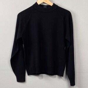 Vintage Rebecca Malone Mock Neck Sweater Size L Back Zip Raglan Sleeve Soft Cozy